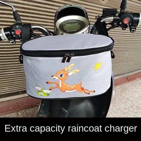 Factory Direct Sales Electric Car Bicycle Hanging Bag Oxford Leather Bag Front Hanging Bag Large Capacity Three-Dimensional Stor