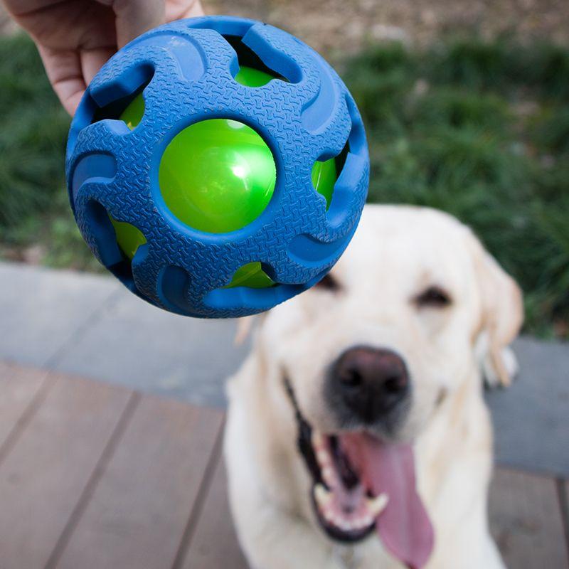 

Товары для питомцев Собака Снятие Заложенности Коренной Зуб Интерактивная Игрушка Мяч Странный Звук Резина Вырез Большой Игрушечный Мяч для Собаки Silent Glow Ball Blue
