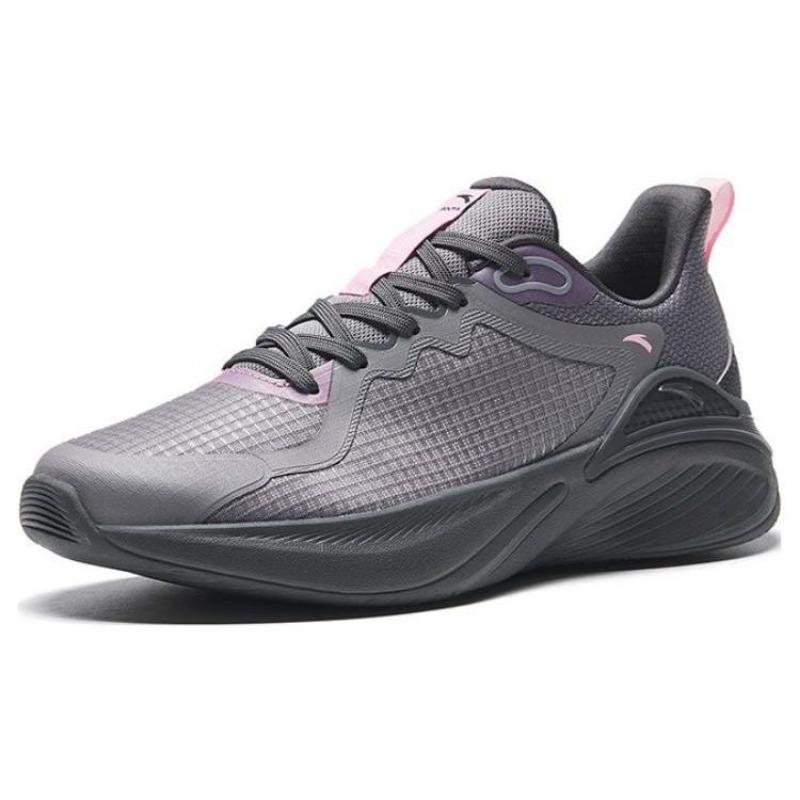 Anta Women's City Comfort Non-slip Wear-resistant Low-top Running Shoes Grey Pink 122335566-3
