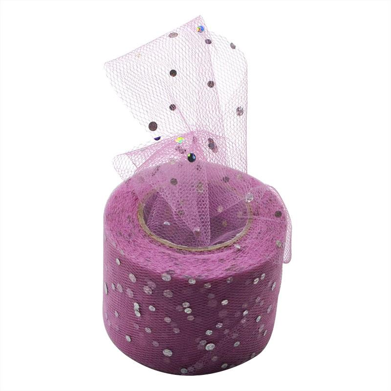 25Yards Baby Shower Glitter Sequin Tulle Roll Fabric Spool Tutu Party Birthday Gift Wedding Decoration Favors Event Supplies