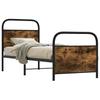 VidaXL Bed Frames Without Mattress 80x200cm Smoked Oak Engineered Wood, Bedroom Furniture, Single Bed, Bed Base, 4100218