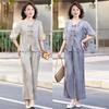 ROMON Elegant New Chinese Style Summer Two-Piece Set