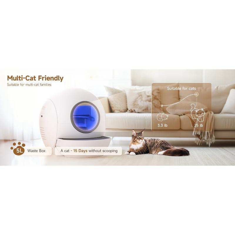 Wholesale Smart Automatic Cat Litter Box (Self-Cleaning) - with App Control, UV Sterilization Cleaning, Safety Anti-Pinch Design