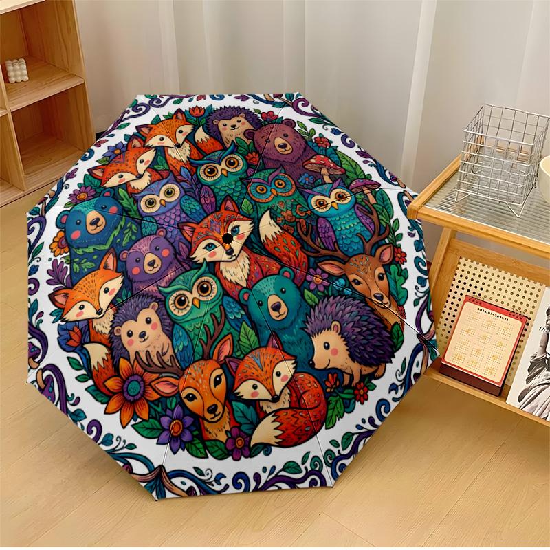 

Chinese Dragon Printed umbrella windproof folding umbrella portable sun and rain umbrella suitable for gifting