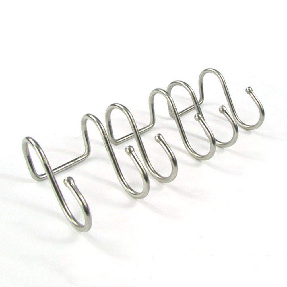 Home Cabinet Kitchen Double S Shape Bathroom Stainless Steel Rack Storage Hook Hanger Organizer