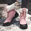 Winter Snow Boots Women Outdoor Warm Plush High-top Boots Women Anti-slip Durable Solid Color Thick-soled Casual Women Shoes