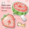 Cute Alien Watermelon Strawberry Mouse Pad - Fun Fruit Design for Office or Dorm Keyboard Companion