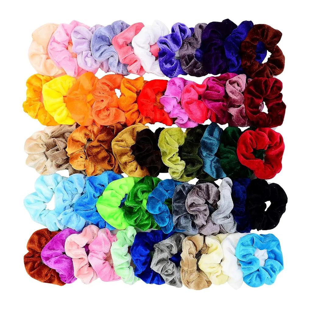 Velvet Hair Scrunchies Set Satin Silk Scrunchies Pack Women Scrunchies Hair Bands Set for Women Hair Accessories