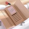 2024 New Fashion Deer Head Women's Long Wallet Trendy Cool PU Matte 3 Fold Billfold Multi Card Female Clutch Money Bag Change Pocket Girl Holiay Gifts