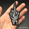 Totenkopf Punk Patches Für Kleidung Stickerei Streifen Diy Abzeichen Nähen Dekoration Kleidung Aufkleber Aufbügeln Aufnäher