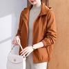 Xuexi Middle-Aged Women's Hooded Zipper Cardigan Windbreaker