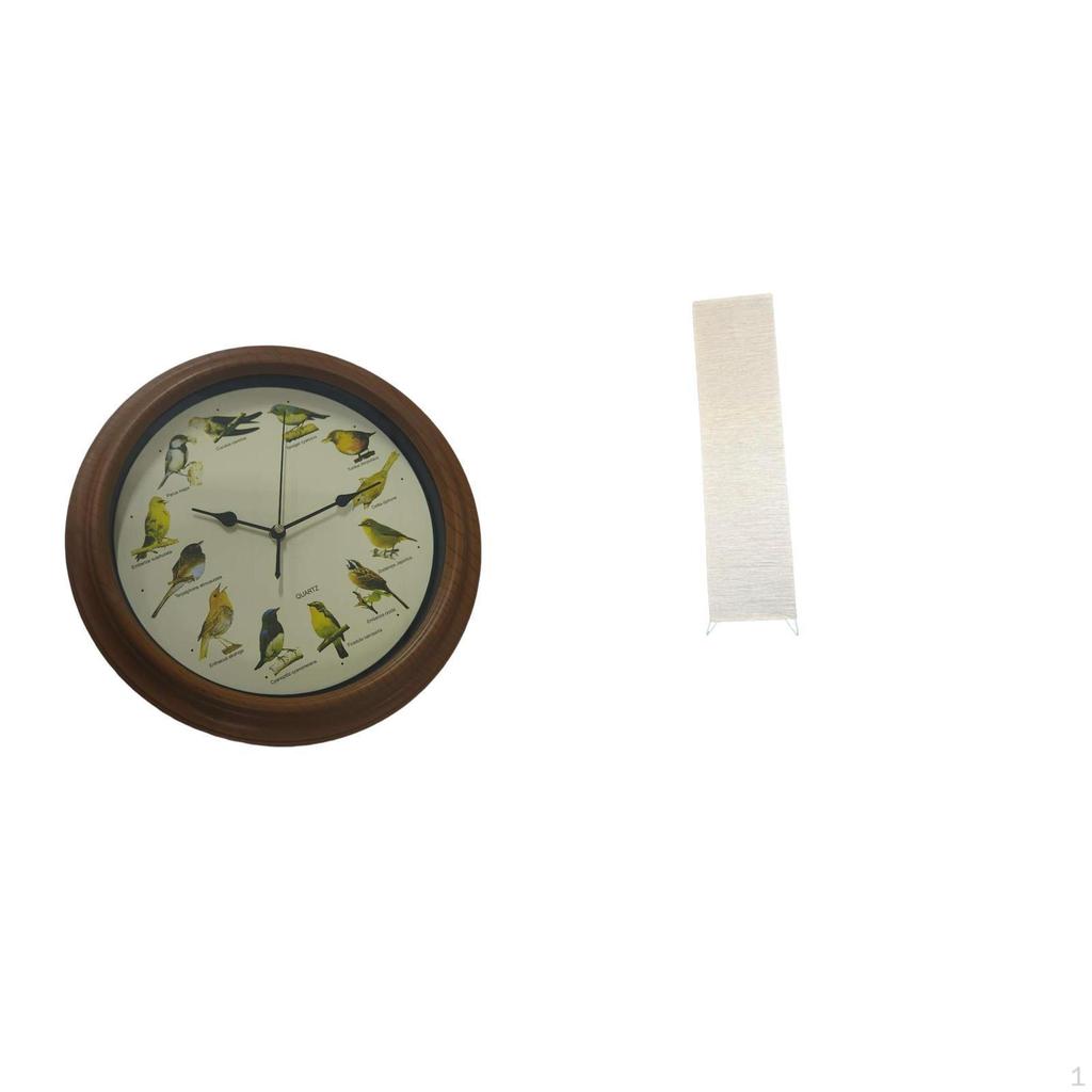Elegant Birdsong Round Clock And Cozy Paper Lampshade for Dining Room Living Wedding