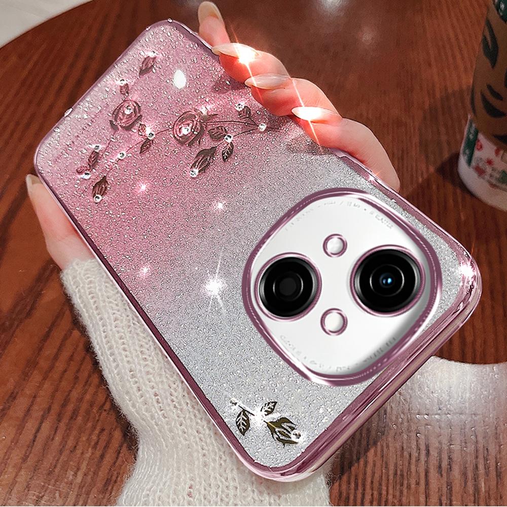 KADEM Etui na TECNO Spark Go 2025/Spark Go 1/Pop 9 4G Kwiatowe TPU Elastyczne Gradientowe Etui na Telefon