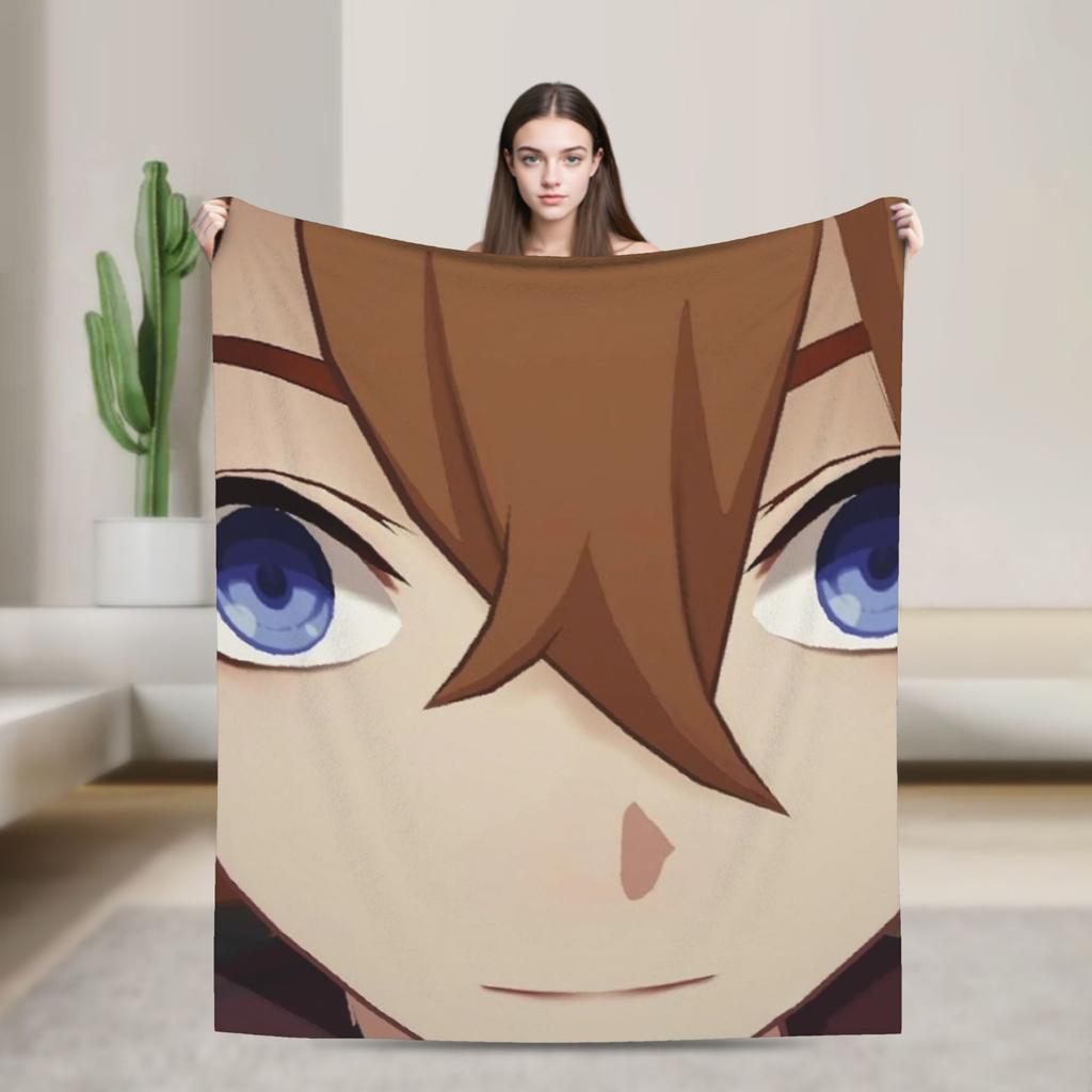 Super Warm Blankets Airplane Travel Genshin Impact Throw Blanket  Flannel Bedspread For Outdoor Novelty Sofa Bed Cover