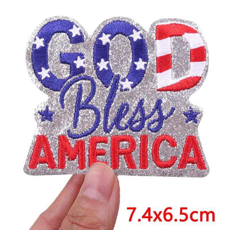 New America's 250th Anniversary Embroidered Patches DIY Iron On Patches For Clothing Statue Of Liberty Flag Eagle Patch Armband