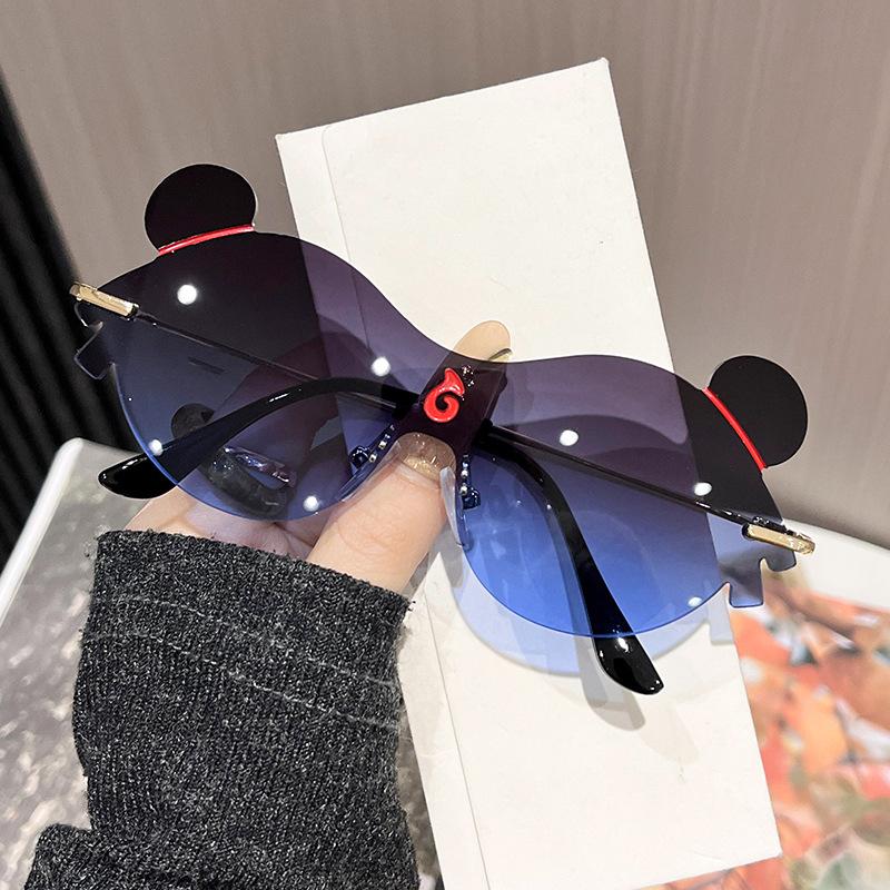 

Неполяризованные солнцезащитные очки Alien Mirror Nezha Demon Children Безободковые Мультяшные Милые Модные Детские Солнцезащитные Очки синий