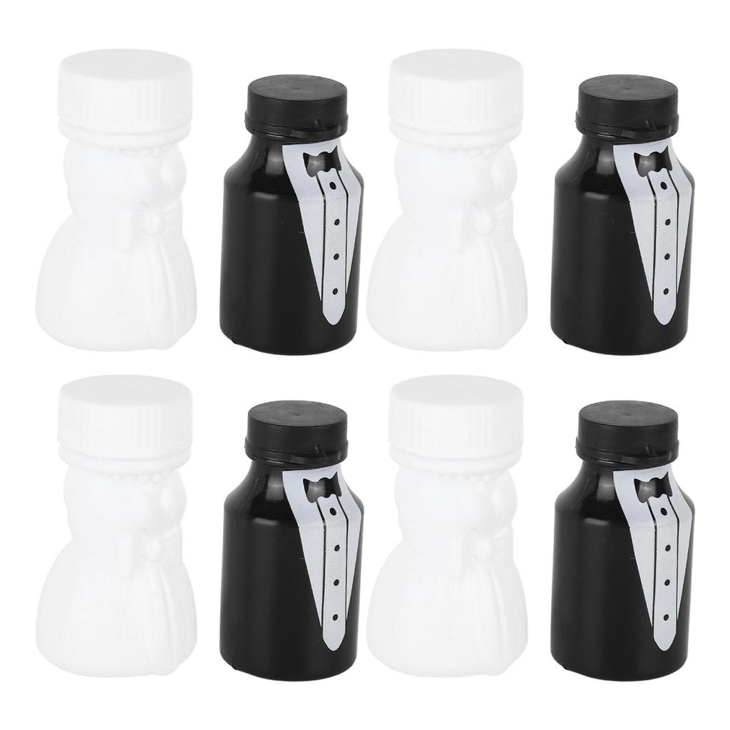 26PCS Hochzeit Seifenblasenflaschen Braut und Bräutigam Form Mini Seifenblasen Partyflasche für Jahrestag