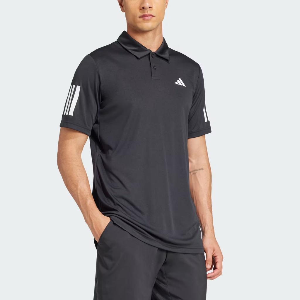 Adidas Tennis 3-Stripes FW24 Climacool Casual Sports Polo Shirt Men tops Black JG0985