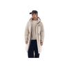 Anta Comfortable Casual Simple Long Hooded Loose Down Jacket Men Outerwear Wood-Color 152518904-1