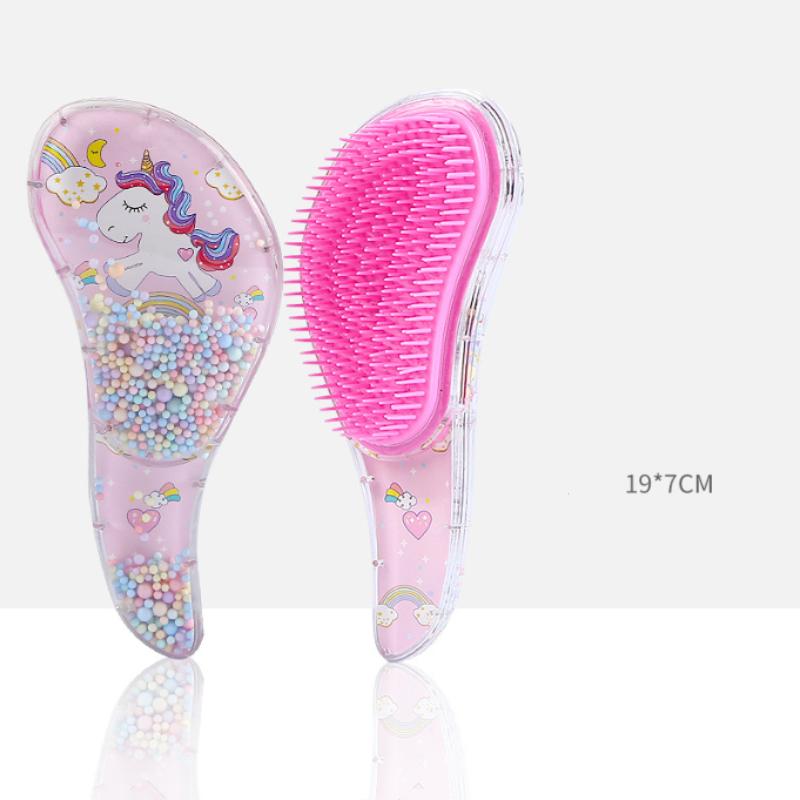 

Новий милий перукарський гребінець для дітей Масажний гребінець із розпущеними намистинами проти вузлів. Діти, дівчата, одягаються, Макіяж, Іграшки, Подарунки