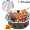 Round Barbecue Grill Mesh Wire Net Stainless Steel Racks Grid Grate Picnic