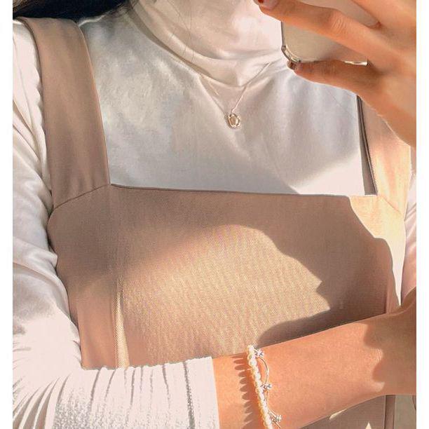 Su Chuang S925 Sterling Silver Freshwater Pearl Clavicle Necklace - Elegant Fried Egg Design Choker for Women