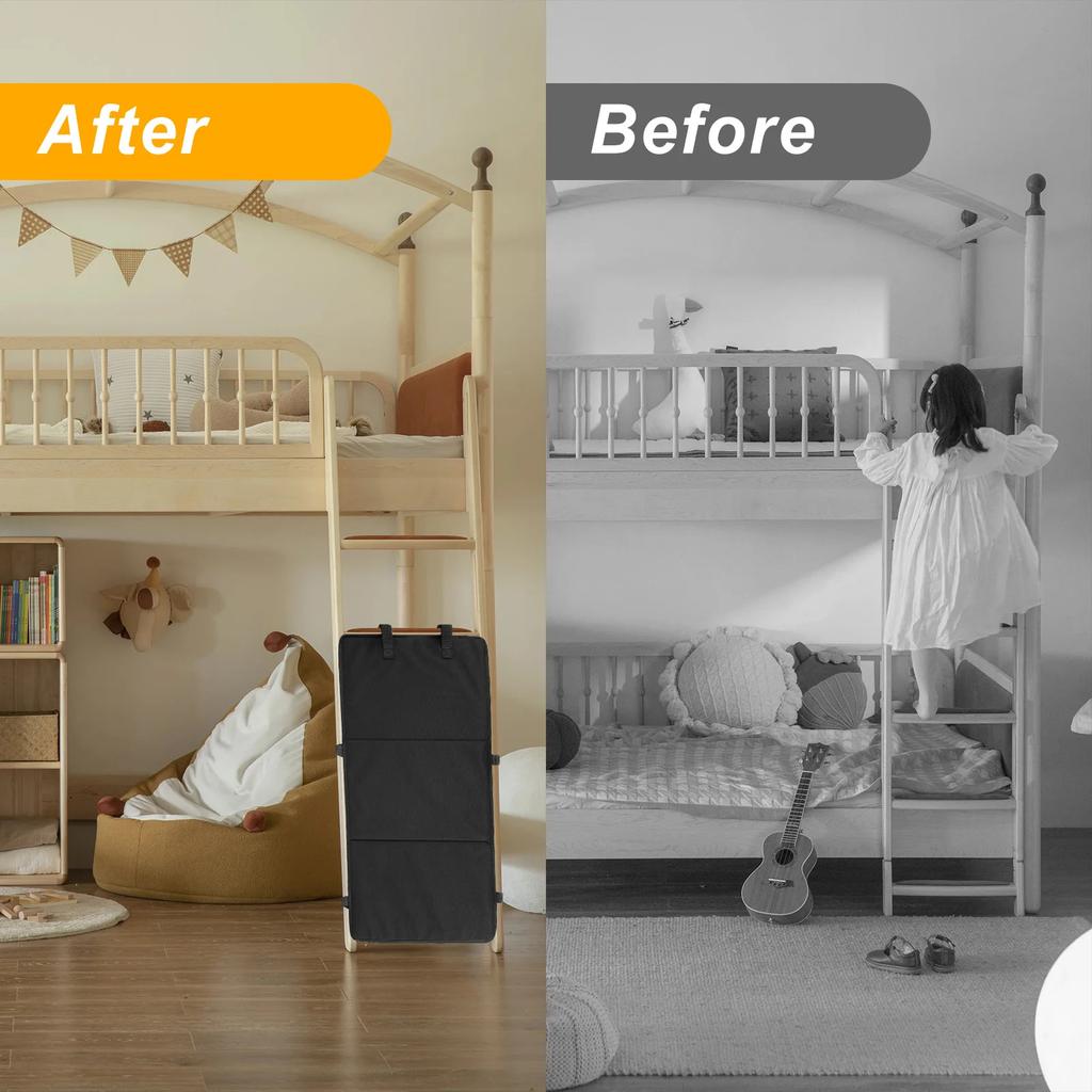 Kids Safety Bunk Bed Ladder Cover Foldable Oxford Cloth Waterproof Loft Beds Ladder Pad for Climbing Ladder Protective board