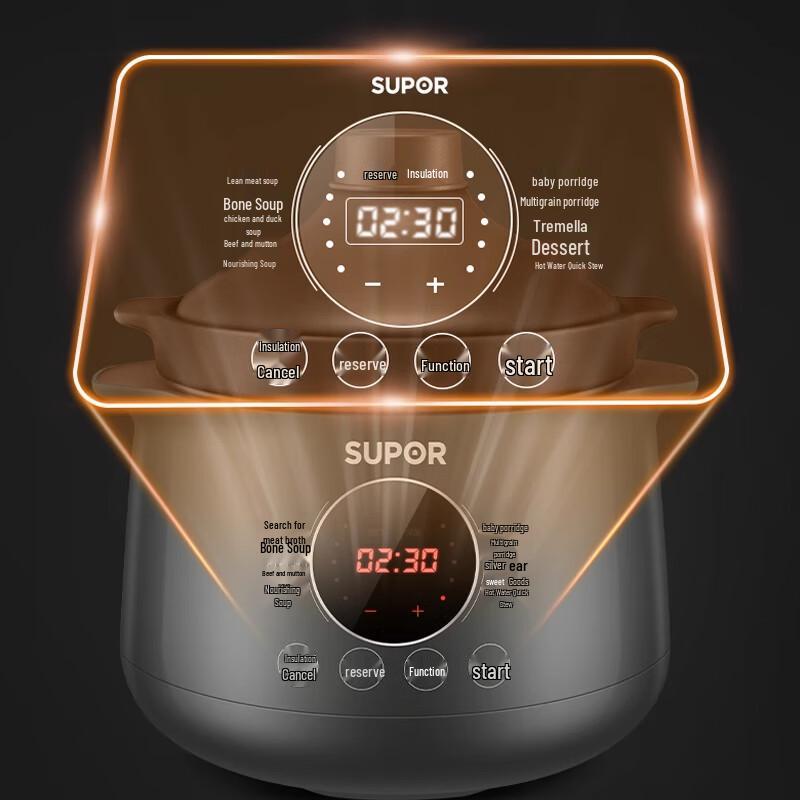 Supor Ceramic Electric Stew Pot CN Plug (adapter Included)