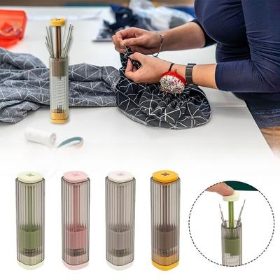 With 20Pcs Needle Quilt Sewing Needle Multifunctional Magnetic Sewing Needle Box  for Quilt Sewing