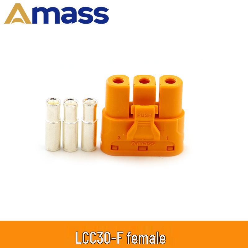 Amass LCB 40/50/60PW-M/F Crimp Purple Copper Silver-Plated Locking Circuit Board Connector