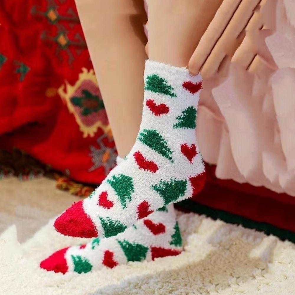 Gift Box Socks Soft Christmas Socks Santa Claus Socks Warm For Party Winter Gift