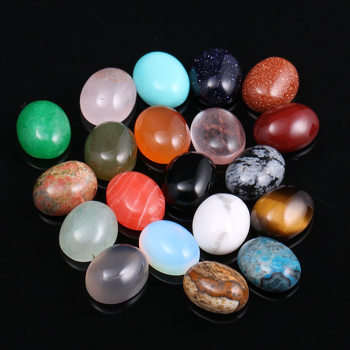 

Полудрагоценные кабошоны в форме яйца смешанных цветов для DIY брошь, булавка, ручная работа, шитье, изготовление ювелирных аксессуаров 20pcs/8x10mm