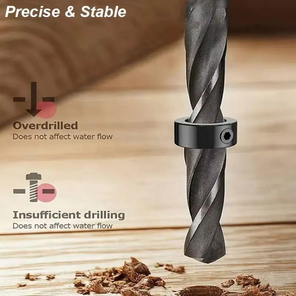 with Hex Wrench Drill Stoper Collar Set 3-16mm Drill Stop Ring Bit Positioner  Woodwork Tools