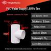 PVC Water Pipe Equal Tee Fittings 20mm, 25mm, 32mm Plastic Connectors