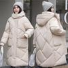 2025 new thickened down jacket cotton coat women's loose mid-length knee-length cotton winter skirt