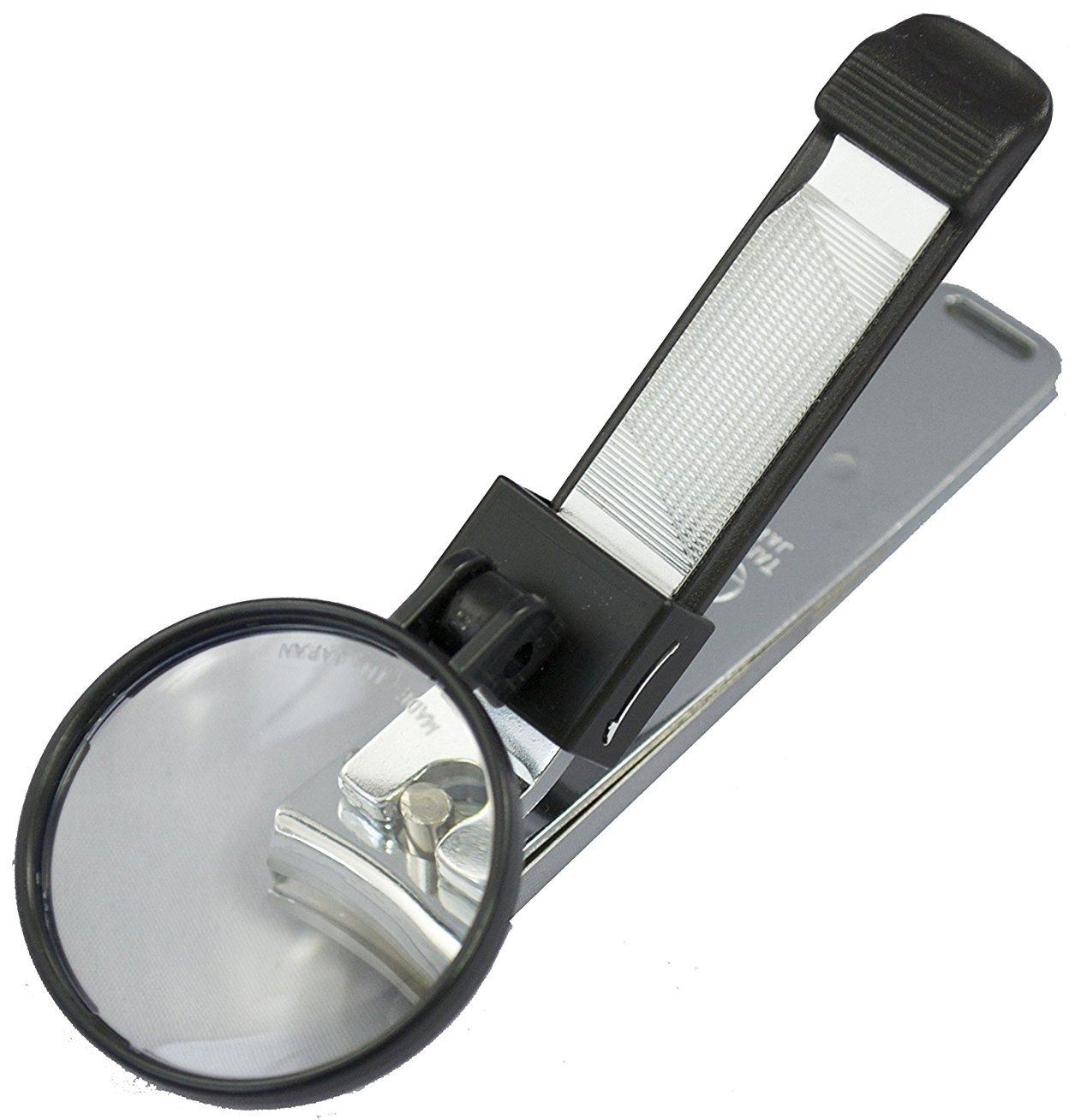 

Кусачки для ногтей на языке с увеличительной линзой 2000L японского производства, большие, чёрный