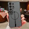 Magnetic Airplane Route Pattern Phone Case For Samsung Galaxy S26 S25 Ultra Edge S24 S23 FE A57 A17 A56 A37 A16 A55 A36 5G Cover