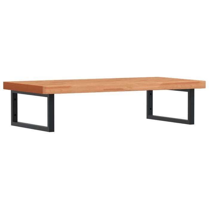 VidaXL Étagère de vasque murale acier et bois massif de hêtre, étagère de vasque flottante, étagère de vasque à poser 3302445