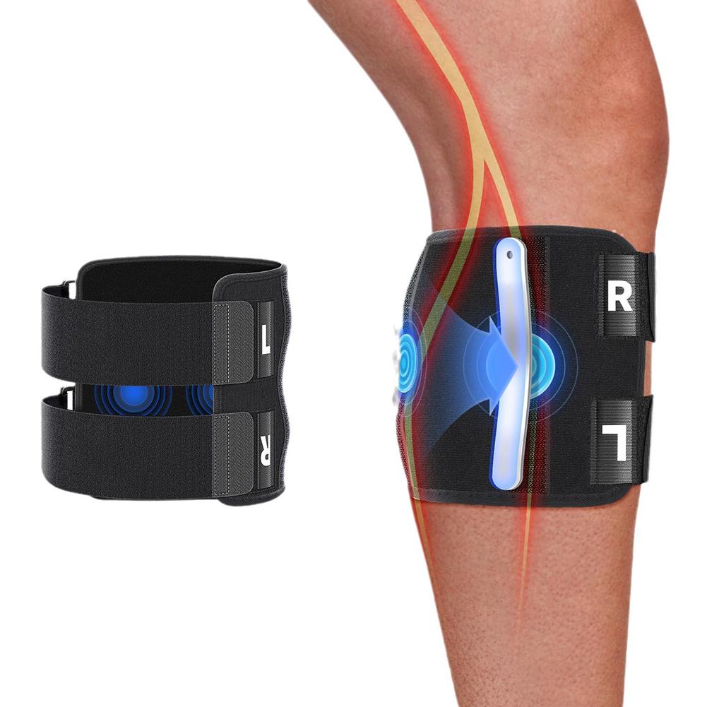 1PC Adjustable Sports Knee Pads With Pressurized Steel Plates Outdoor Cycling Climbing Shock Absorption Pressure Reduction Protective Gear