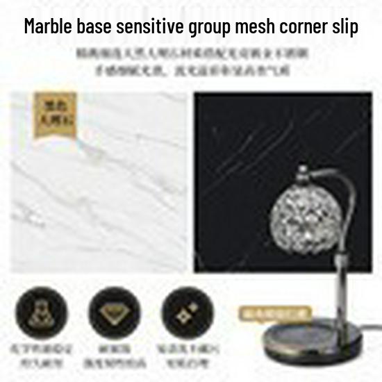 Elegant Dimmable Marble Aroma Wax Melter - Smokeless Essential Oil Candle Lamp for Bedroom Ambiance