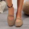 Women Casual Knitted Ballet Flats Shoes Comfortable Anti-slip Strap  Lightweight Daily Walking Sneakers
