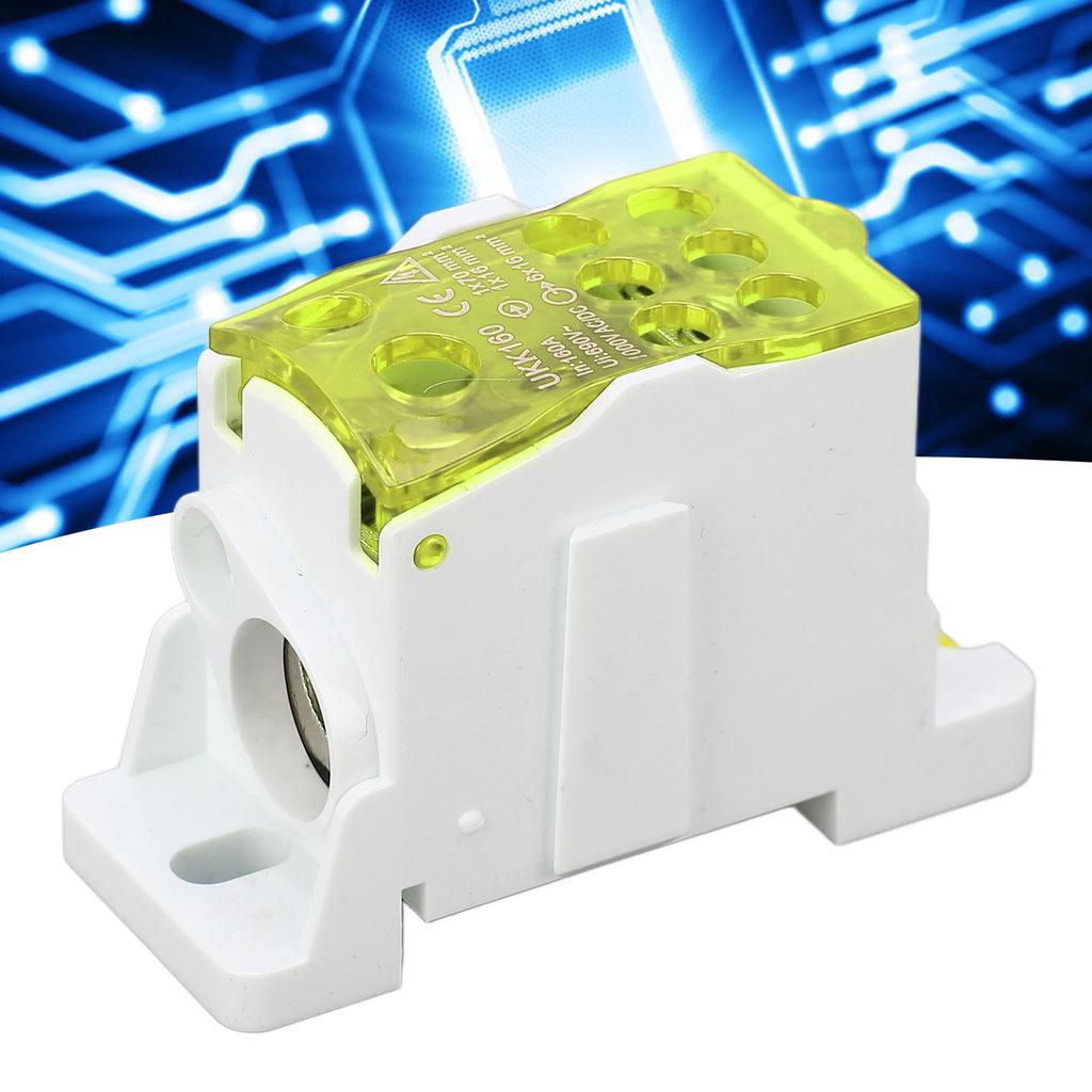 Terminal Distribution Box 690V 160A DIN Rail Terminal Block Power Junction Box for Electricity