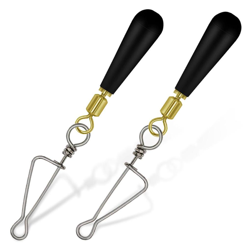 Fishing Swivel Float Connector Set: Italian Pin, Rubber Float Seat, and Copper Head Swivel Socket.