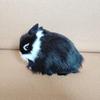 Simulation Rabbit Doll Cute Bunny Statue Cute Animal Art Ornaments for Children Day Kid Girl Boys Present Gift