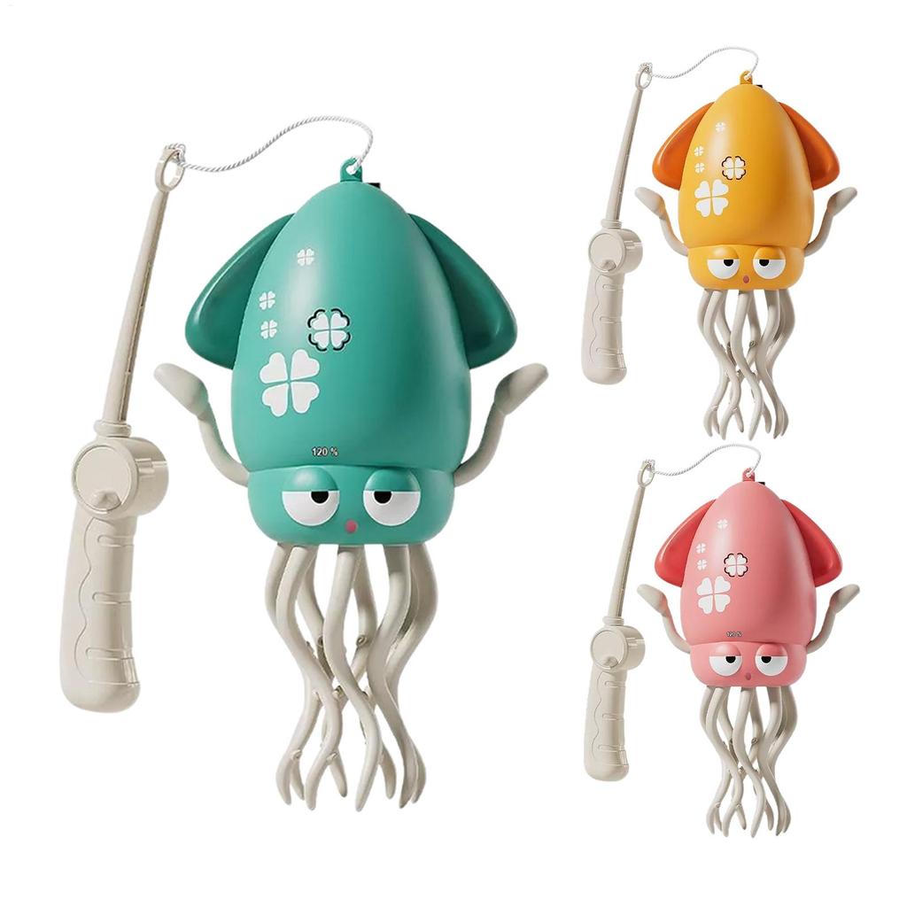 Dancing Squid Kids Electronic Pet Toys Interactive Development Toys Induction Lying Flat Squid With Light Music Birthday Gifts