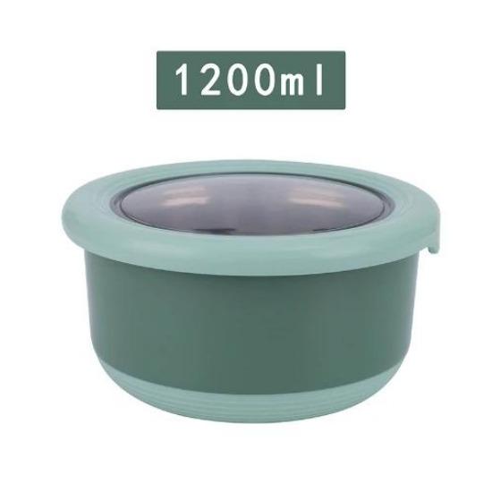 Frischhaltebox Edelstahl Lebensmittelversiegelungsschüssel Verbrühschutz Lunchbox mit Deckel Küchen Lebensmittelversiegelungsschüssel Frischhaltebox