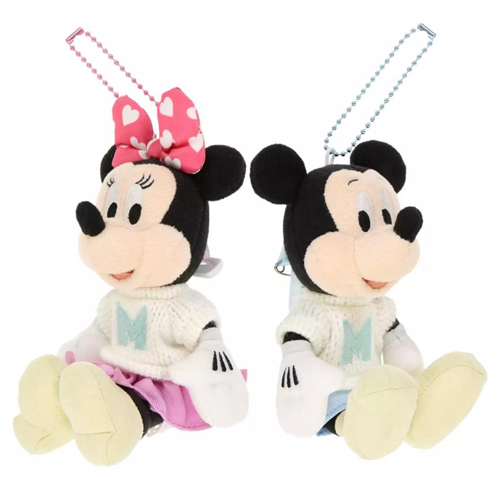 Disney Mickey and Minnie Plush Badge 2 Set Japan NEW Disney Store