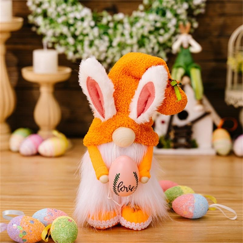 Easters Rabbit Ears Gnome Face less Doll Easters Desk Decorations Rabbit Plushes Dwarfs Toy Home Ornament Happy Easters