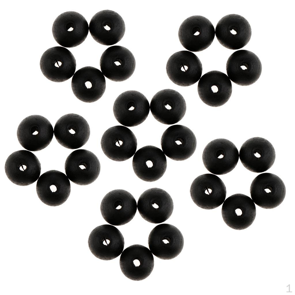 12 Mm Round Wooden Bead, Accessories for DIY Jewelry Beads, 30 Pieces #5
