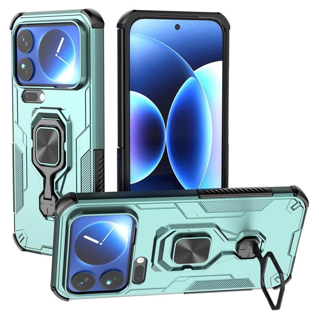 For Xiaomi 17 Pro Max Case Rotatable Ring Kickstand PC + TPU Shockproof Phone Cover
